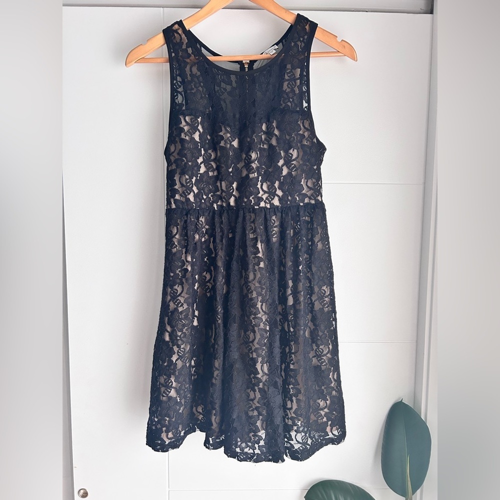 Kismet Black Lace Mini Dress